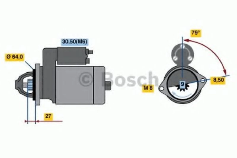 Image of Starter motor Bosch 0 986 021 240