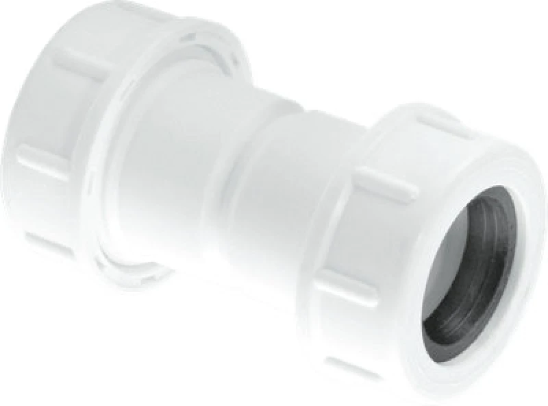 Image of McAlpine R1M-CO Flexible to Rigid Overflow Pipe Straight Connector White
