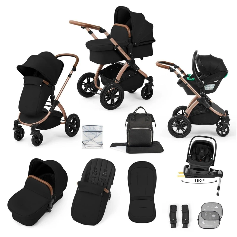 Image of Ickle Bubba STOMP LUXE 12 PIECE TS WITH I-SIZE NIMBUS CAR SE Travel Systems one Bronze / Midnight / Tan 39179680055