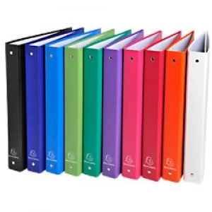 Image of Exacompta Ring Binder 51330E Polypropylene A4 4 ring 30 mm Assorted Pack of 20