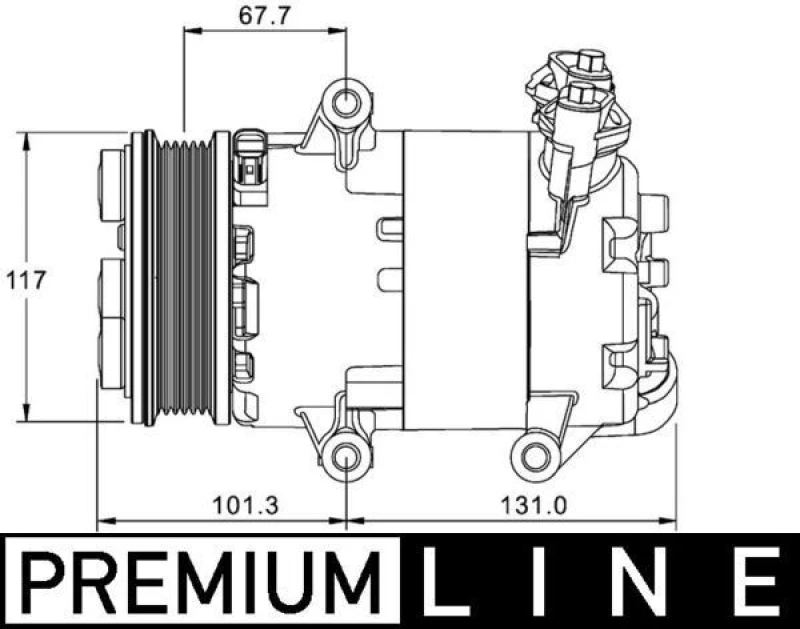 Image of Air conditioning compressor MAHLE ACP 1330 000P