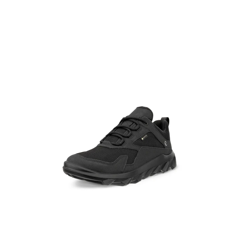 Image of Ecco MX 820193 Synthetic Textile Womens Lace Up Trainers - Black - Size:UK 4.5