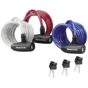 Image of Master Lock 8127EURTRI Spiral cable lock Multicolour Key lock