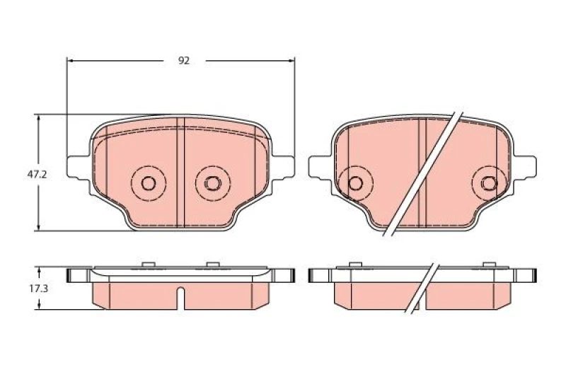 Image of Brake pad set TRW GDB2410