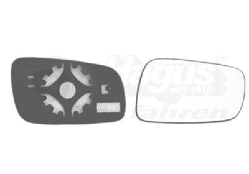 Image of VAN WEZEL Wing mirror glass VAN WEZEL 7620838