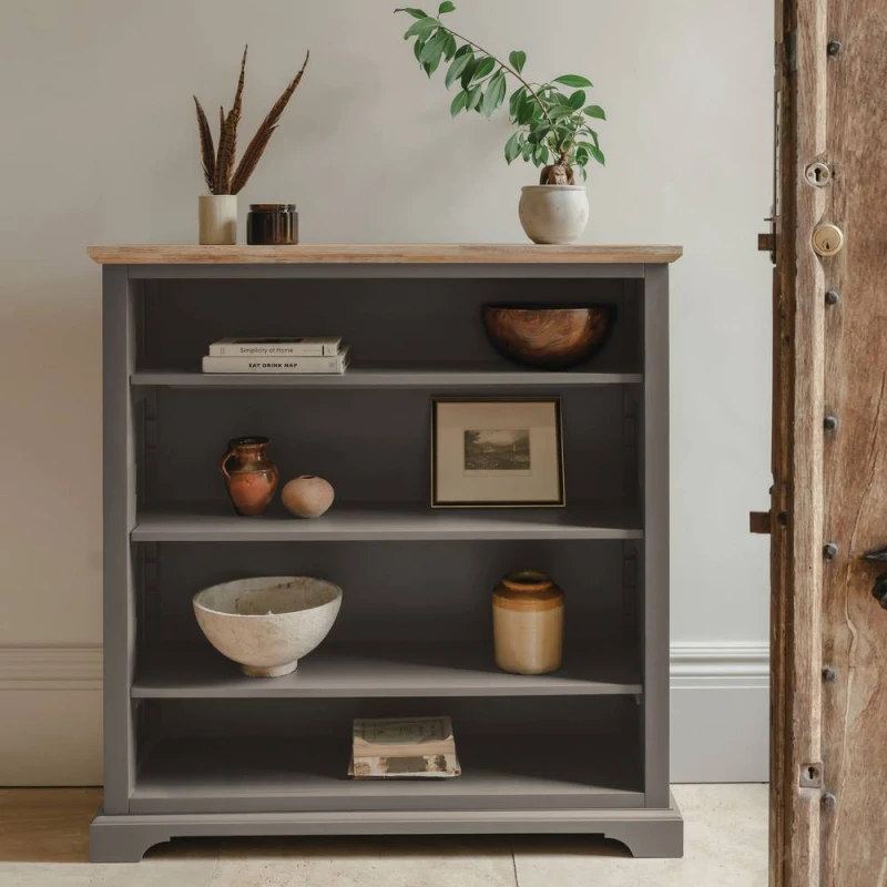 Image of Statement Furniture Florence Bookcase with Adjustable Shelves, Fully Assembled Bookshelf in Light Grey Light Grey Unisex