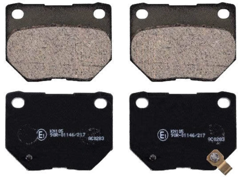 Image of Blue PRINT ADS74227 Brake pad set Rear Axle, with acoustic wear warning Brake Pad Set,disc brake (402)