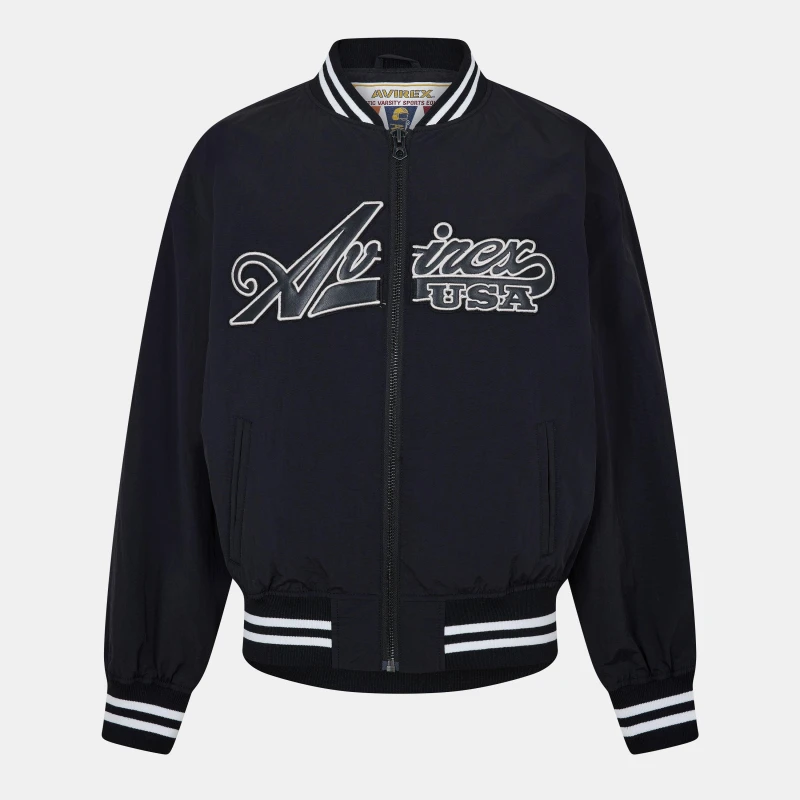 Image of Avirex Mens Bomber Jacket Black male Small