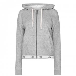 image of Ugg Sena Tape Zip Hoodie - Grey Heather