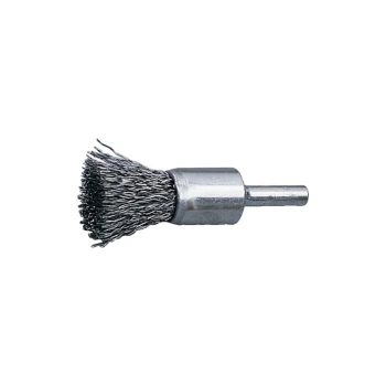 image of 17MM Crimped Wire Flat End De-carbonising Brush - 30SWG