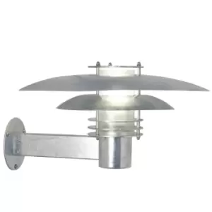 Image of Phoenix Outdoor Wall Lantern Galvanized, E27, IP54