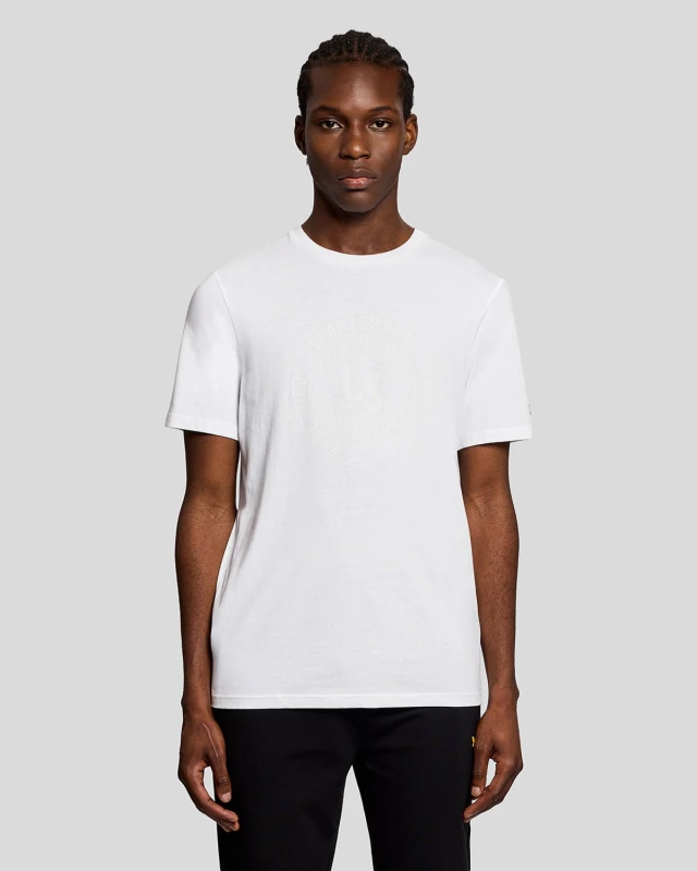Image of Lyle & Scott Mens Sports Redefined Graphic Logo T-Shirt in White