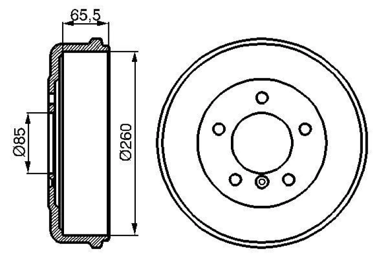 Image of Brake drum Bosch 0 986 477 038