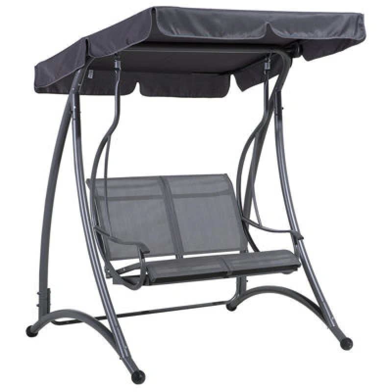 Image of Beliani Patio Swing Tesero Metal Grey