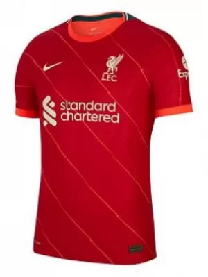 Image of Nike Mens Liverpool Home 21/22 Short Sleeved Vapor Shirt, Red Size M Men