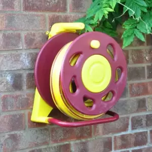 image of Garden Pro - 15m Pro Garden Wall / Floor Mounted Hose Pipe, Hose Reel & Hose Fittings