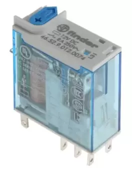 Image of Finder, 12V dc Coil Non-Latching Relay DPDT, 8A Switching Current PCB Mount, 2 Pole, 46.52.9.012.0074