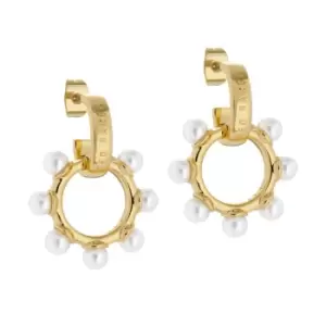 Image of Ted Baker Petunaa Pearl Bubble Hoop Charm Earrings
