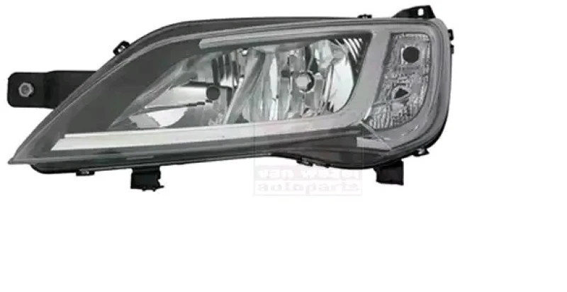 Image of VAN WEZEL 1652961M Headlights H7/H7, Left, with motor for headlamp levelling Headlight (259)