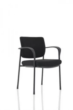 Image of Brunswick Deluxe Black Fabric Back Black Frame