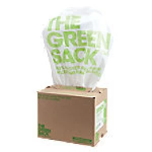 image of The Green Sack heavy-duty pedal bin liners white 460 x 445mm (h x w) 15 L 300 per box