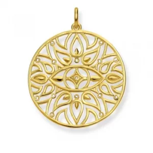 THOMAS SABO Gold Plated Diamond Round Ornament Pendant D-PE0002-924-39