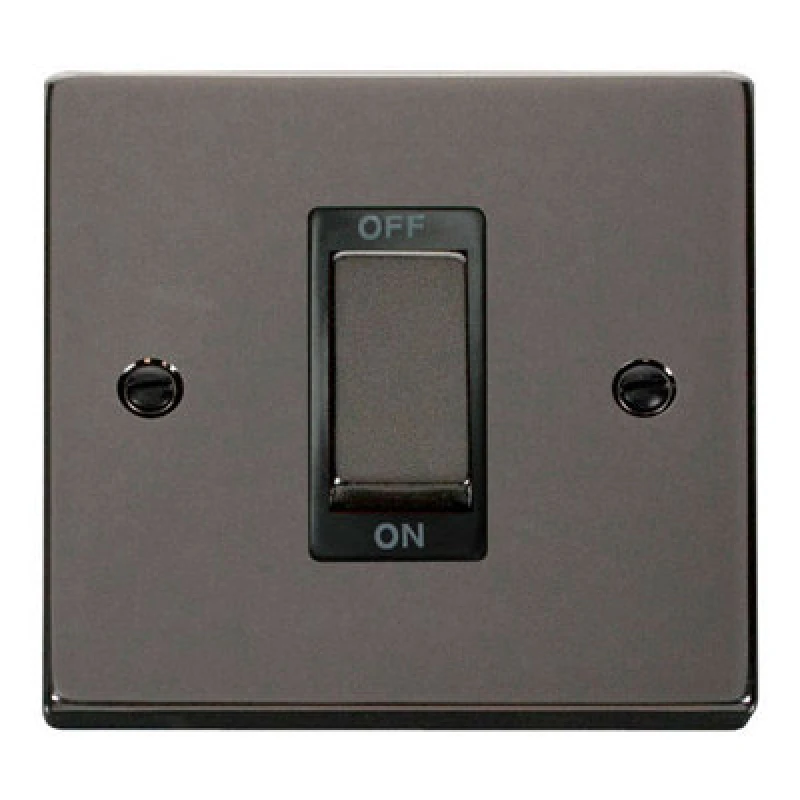 Image of SE Home Black Nickel 1 Gang Ingot Size 45A Switch Black