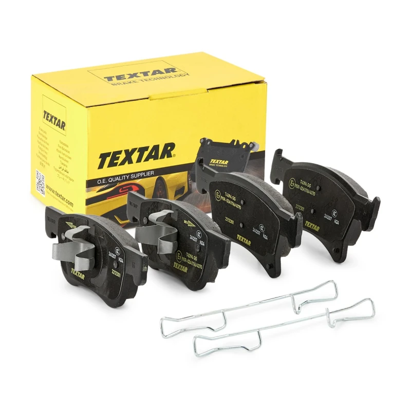 Image of TEXTAR 2212301 Brake pad set Q+ with acoustic wear warning, with accessories Brake Pad Set,disc brake (402)