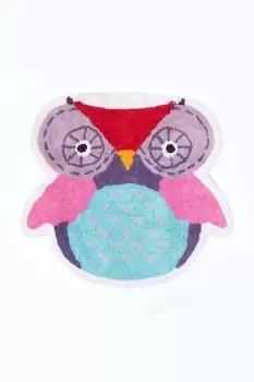 Image of Cotton Tufted Washable Owl Children Rug
