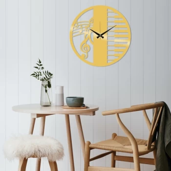 Image of Metal Wall Clock 29 - Gold Gold Decorative Metal Wall Clock