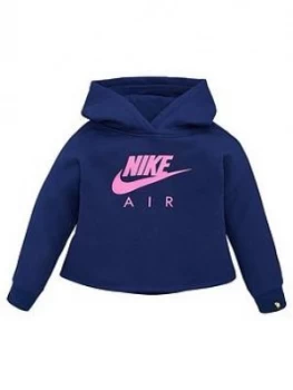 Image of Nike Sportswear Air Younger Girls Overhead Hoodie - Blue
