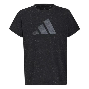 image of adidas 3 Bar T Shirt Junior Girls - Black