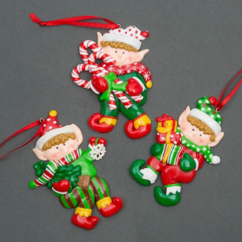 Image of Shatchi Christmas Tree Hanging Decoration 12Pcs Elves Multi