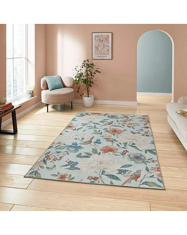 Image of Catherine Lansfield Catherine Lansfield Pippa Birds Rug Blue - Catherine Lansfield - Size: 120X170 Blue 120X170 RT01703