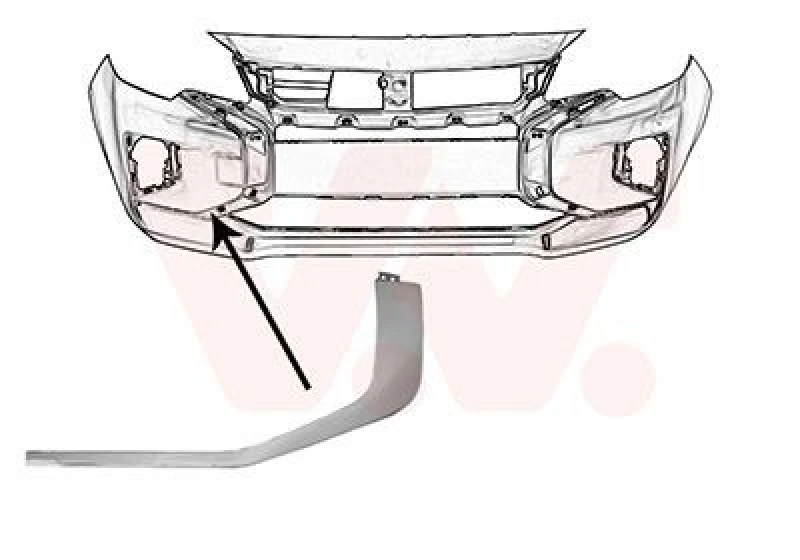 Image of VAN WEZEL Bumper moulding VAN WEZEL 3266584