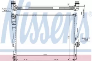 Image of 60782A Nissens Radiator engine cooling