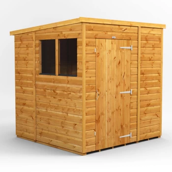 Image of 6x6 Power Pent Garden Shed - Brown