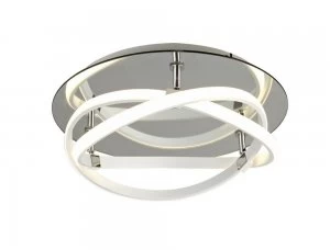 Image of Flush Ceiling Light 30W LED 3000K, 2500lm, White Acrylic
