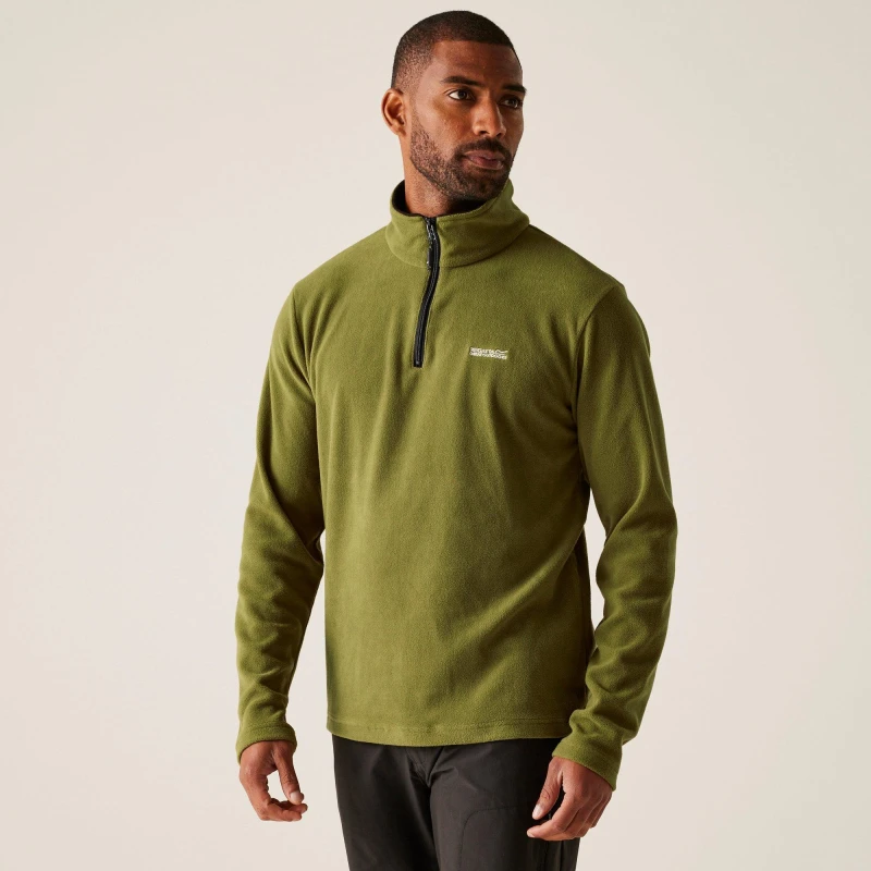Image of Regatta Mens Thompson Half Zip Light Thermal Fleece Jacket 5XL - Chest 55-57' (140-145cm) Nephrite Green RMA021-1W3-5XL
