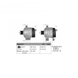 image of Alternator DENSO DAN1013