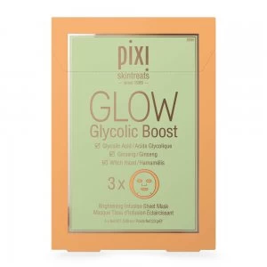 Image of PIXI GLOW Glycolic Boost Sheet Mask (Pack of 3)