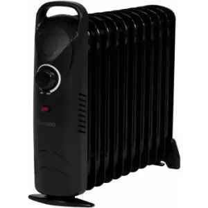 image of Devola 1000W Mini Oil Filled Radiator (Black) - DVMOR11F10B