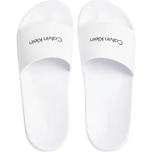 Image of Calvin Klein Pool Logo Sliders Pool Shoes 6.5 (40) Black 22218403265