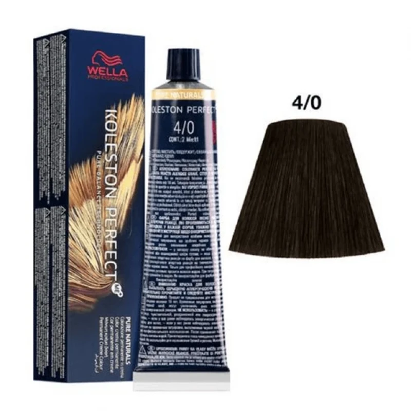 Image of Wella Koleston Perfect Me+ Pure Naturals 4/0 Medium Brown 60ml
