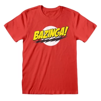 Image of Big Bang Theory - Bazinga Unisex X-Large T-Shirt - Red