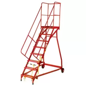 Image of 3 Tread Steel Phenolic Non-Slip Premier Heavy Duty Mobile Vantage Safety Steps