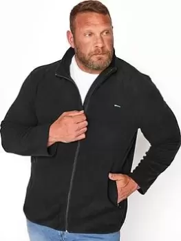 BadRhino Essential Zip Through Fleece - Black, Size 4XL, Men