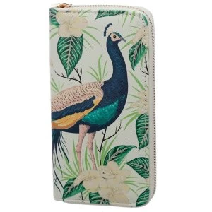 image of Peacock Zip Around Large Wallet Purse