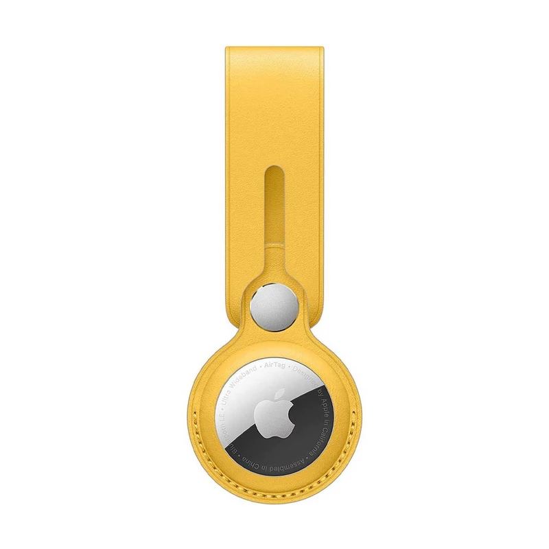 Image of Airtag Leather Loop Meyer Lemon-zml
