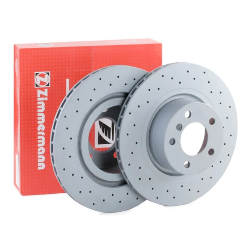 Image of ZIMMERMANN 150.3495.52 Brake disc Rear Axle, Perforated, Coated, High-carbon Brake Disc (82)